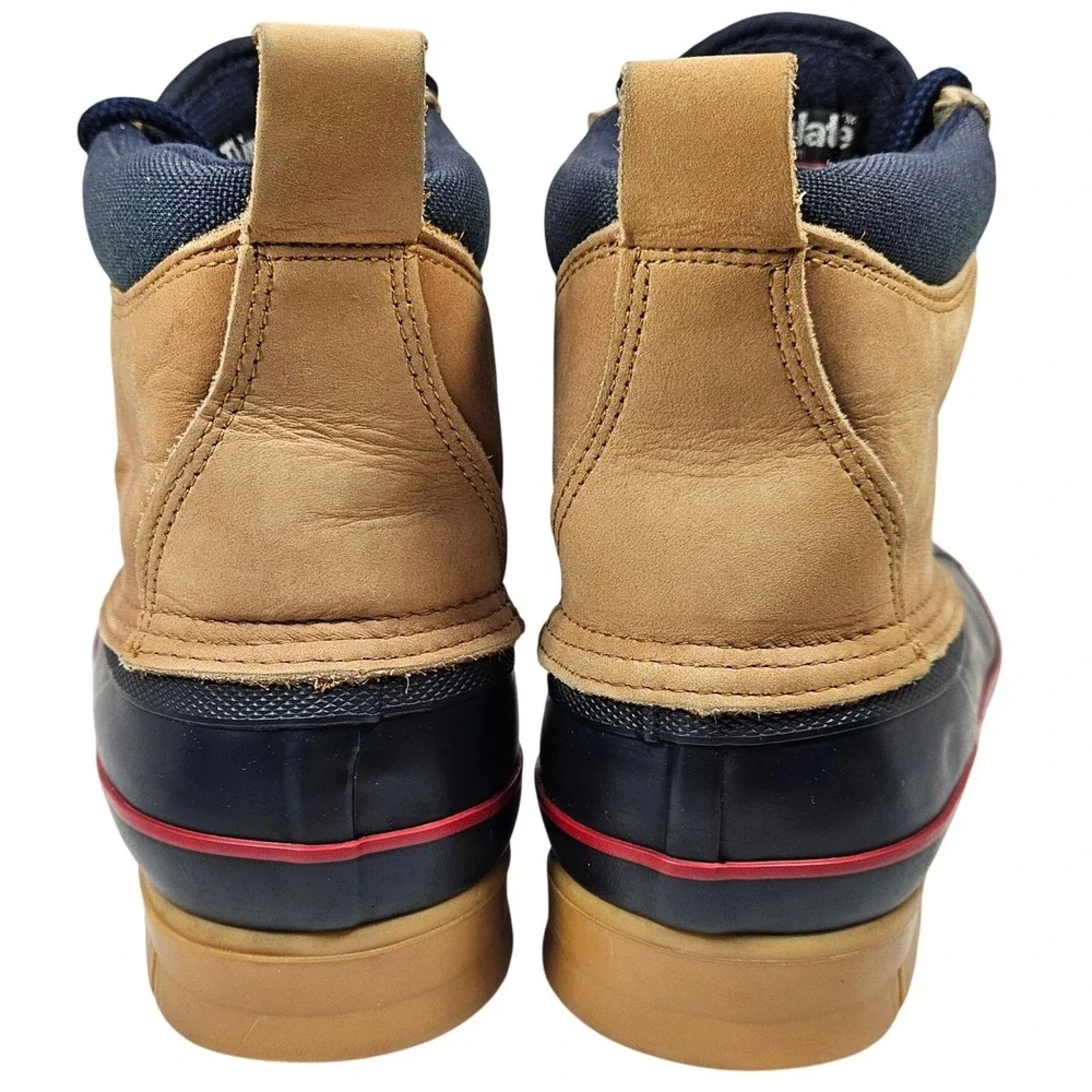 Lands' End Tan and Black Duck Boots